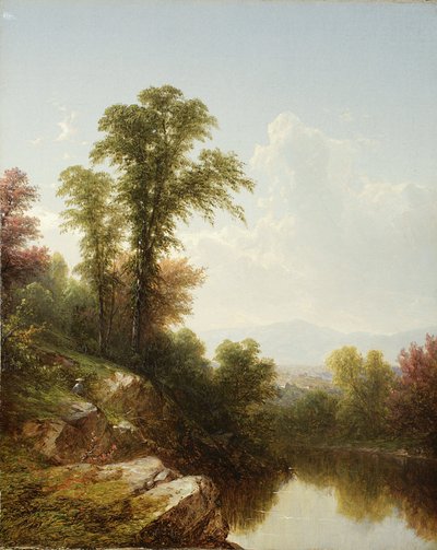 Rivierscène, Catskill, 1861 door John William Casilear